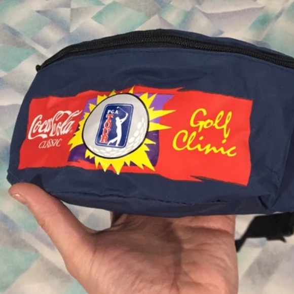 vintage 90s Coca Cola PGA Golf Clinic Fanny Pack - Picture 4 of 6